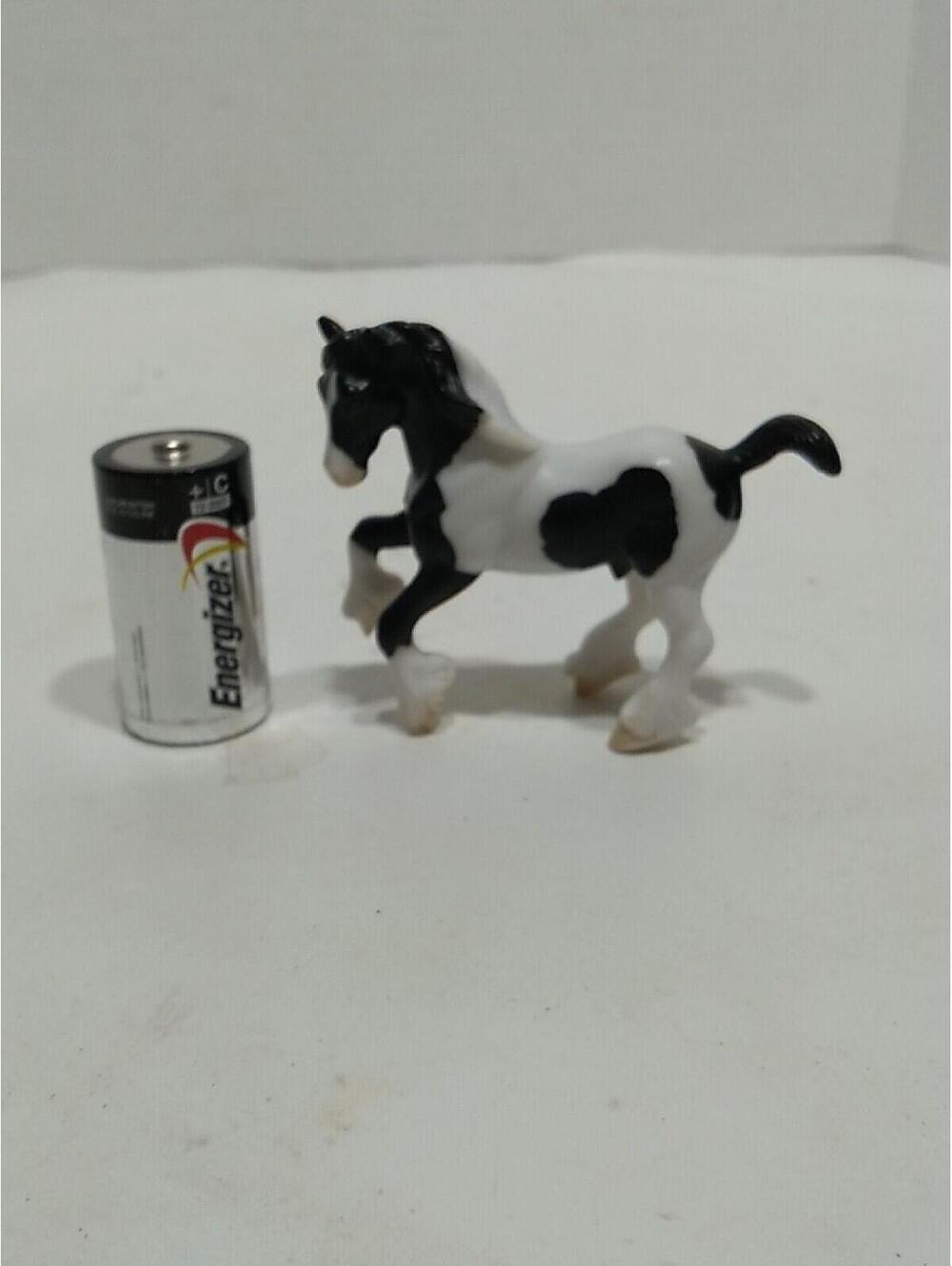 Breyer Horse Stablemates #5412 Black White Pinto Clydesdale Retired Approx 3"x4"